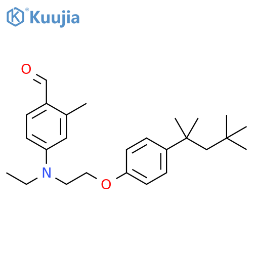 Benzaldehyde,4-[ethyl[2-[4-(1,1,3,3-tetramethylbutyl)phenoxy]ethyl]amino]-2-methyl- structure
