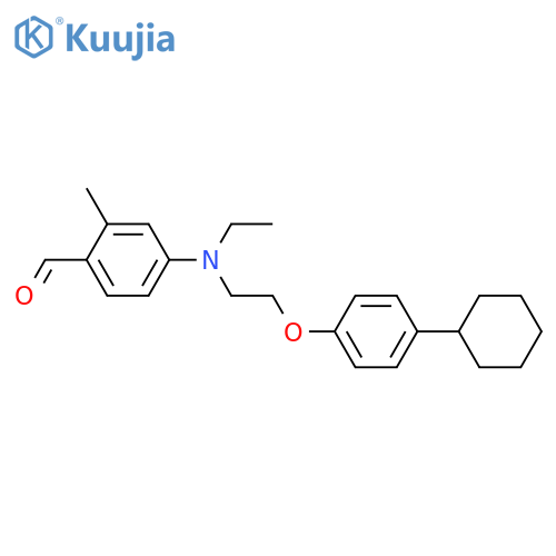 Benzaldehyde, 4-[[2-(4-cyclohexylphenoxy)ethyl]ethylamino]-2-methyl- structure