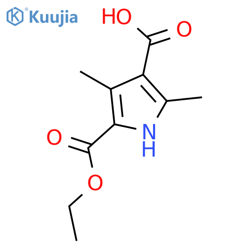 5-(Ethoxycarbonyl)-2,4-dimethyl-1H-pyrrole-3-carboxylic acid structure