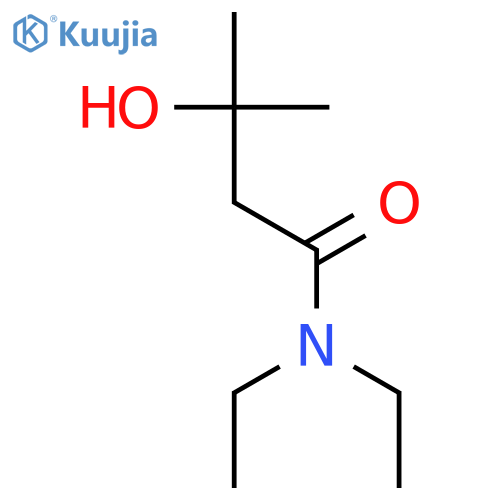 N,N-diethyl-3-hydroxy-3-methylbutanamide structure