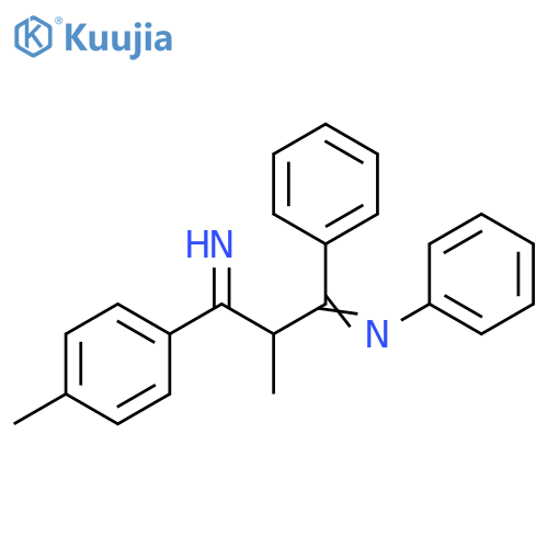 Benzenamine,N-[3-imino-2-methyl-3-(4-methylphenyl)-1-phenylpropylidene]- structure