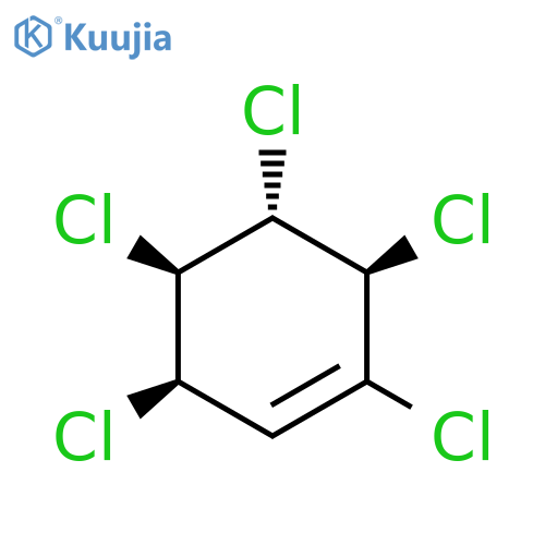 Cyclohexene, 1,3,4,5,6-pentachloro-, (3R,4R,5S,6R)-rel- structure