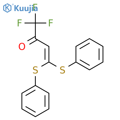 3-Buten-2-one, 1,1,1-trifluoro-4,4-bis(phenylthio)- structure