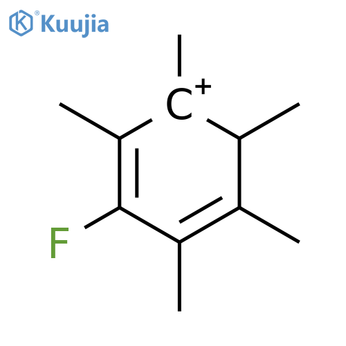 Cyclohexadienylium, 3-fluoro-1,2,4,5,6-pentamethyl- structure