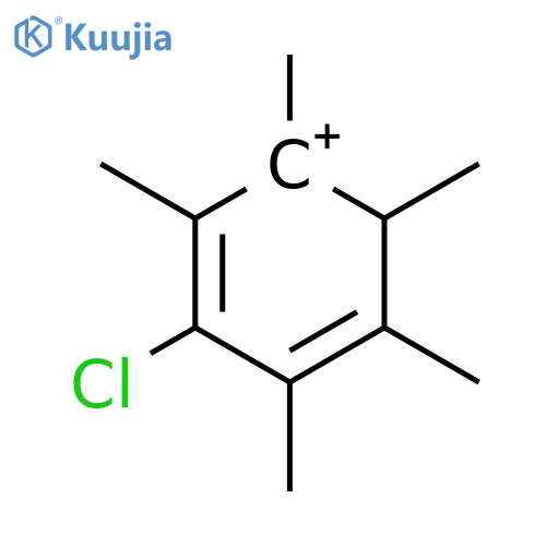 Cyclohexadienylium, 3-chloro-1,2,4,5,6-pentamethyl- structure