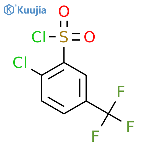 2-Chloro-5-(trifluoromethyl)benzene-1-sulfonyl chloride structure