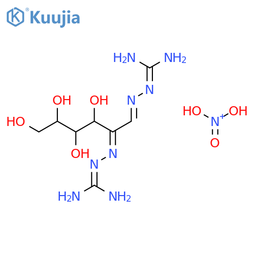 2-[[1-[(E)-(diaminomethylenehydrazono)methyl]-2,3,4,5-tetrahydroxy-pentylidene]amino]guanidine; dihydroxy-oxo-ammonium structure