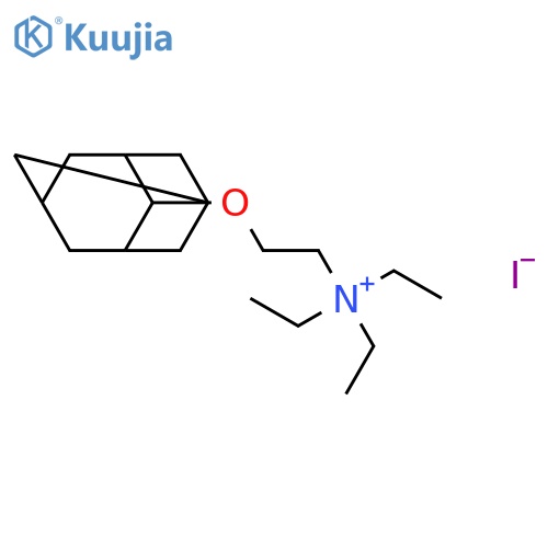 N,N,N-triethyl-2-(tricyclo[3.3.1.1~3,7~]dec-2-yloxy)ethanaminium iodide structure