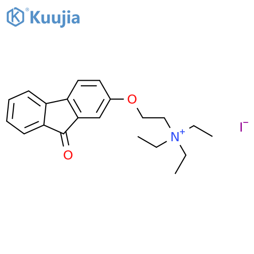 N,N,N-triethyl-2-[(9-oxo-9H-fluoren-2-yl)oxy]ethanaminium iodide structure