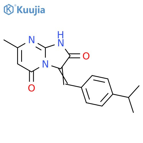 Imidazo[1,2-a]pyrimidine-2,5(3H,8H)-dione,7-methyl-3-[[4-(1-methylethyl)phenyl]methylene]- structure