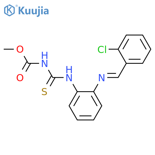 Carbamic acid,[[[2-[[(2-chlorophenyl)methylene]amino]phenyl]amino]thioxomethyl]-,methyl ester structure