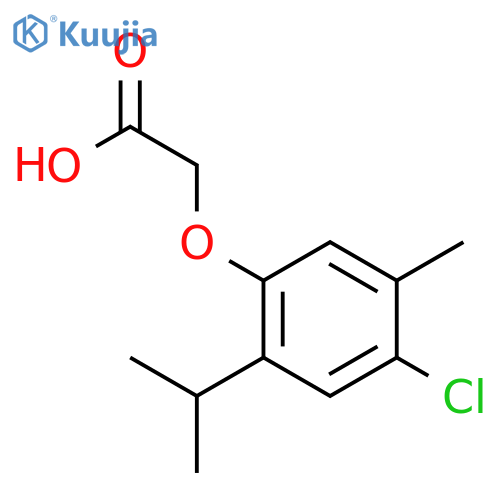 2-4-Chloro-5-methyl-2-(propan-2-yl)phenoxyacetic Acid structure