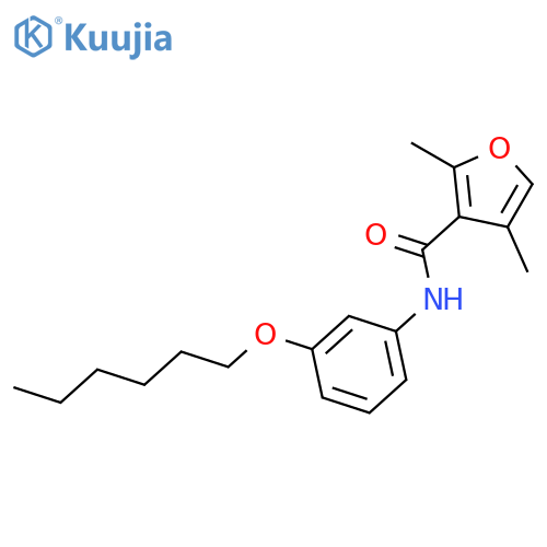 3-Furancarboxamide, N-[3-(hexyloxy)phenyl]-2,4-dimethyl- structure