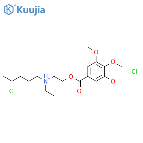 4-chloro-N-ethyl-N-{2-[(3,4,5-trimethoxybenzoyl)oxy]ethyl}pentan-1-aminium chloride structure