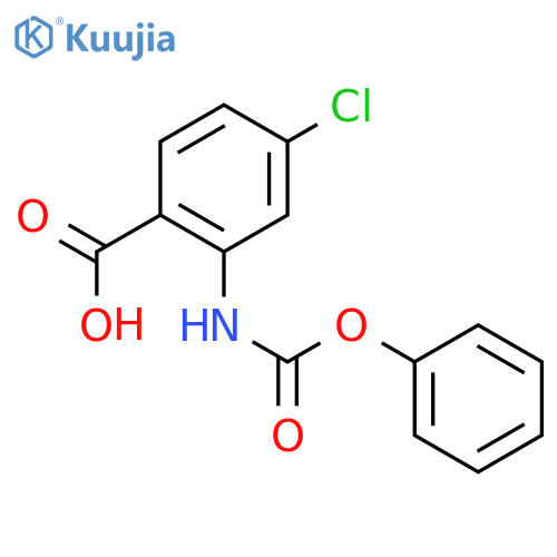 BENZOIC ACID, 4-CHLORO-2-[(PHENOXYCARBONYL)AMINO]- structure
