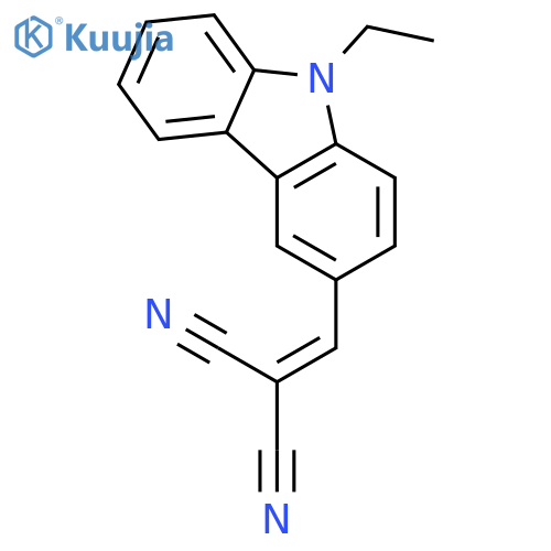 2-[(9-ethyl-9H-carbazol-3-yl)methylene]-Propanedinitrile structure