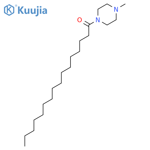 PIPERAZINE, 1-METHYL-4-(1-OXOHEXADECYL)- structure