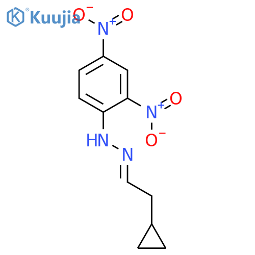 Cyclopropaneacetaldehyde, (2,4-dinitrophenyl)hydrazone structure