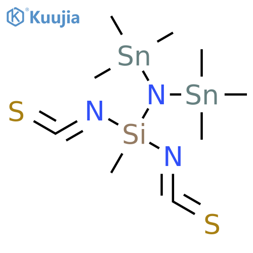 SILANAMINE, 1,1-DIISOTHIOCYANATO-1-METHYL-N,N-BIS(TRIMETHYLSTANNYL)- structure