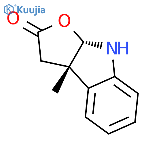 2H-Furo[2,3-b]indol-2-one, 3,3a,8,8a-tetrahydro-3a-methyl-, cis- structure