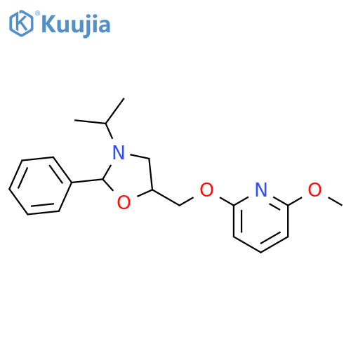 Pyridine,2-methoxy-6-[[3-(1-methylethyl)-2-phenyl-5-oxazolidinyl]methoxy]- structure