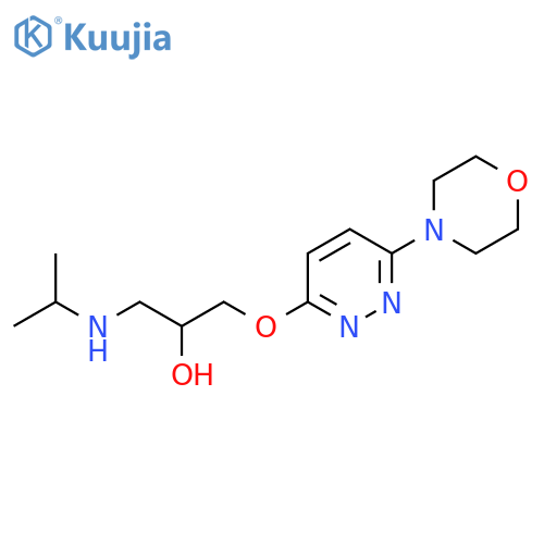 2-Propanol,1-[(1-methylethyl)amino]-3-[[6-(4-morpholinyl)-3-pyridazinyl]oxy]- structure