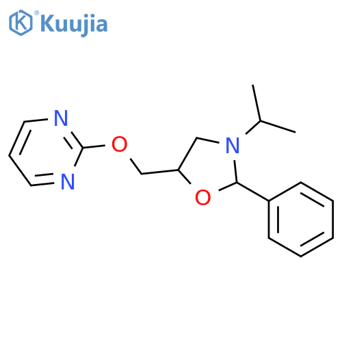 Pyrimidine, 2-[[3-(1-methylethyl)-2-phenyl-5-oxazolidinyl]methoxy]- structure