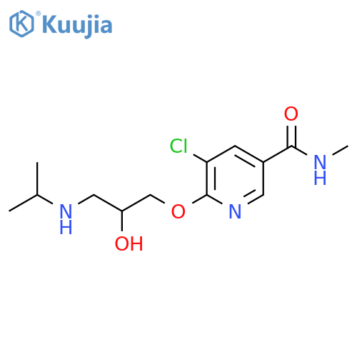 3-Pyridinecarboxamide,5-chloro-6-[2-hydroxy-3-[(1-methylethyl)amino]propoxy]-N-methyl- structure