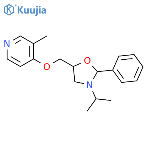 Pyridine,3-methyl-4-[[3-(1-methylethyl)-2-phenyl-5-oxazolidinyl]methoxy]- structure