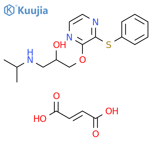 2-Propanol, 1-[(1-methylethyl)amino]-3-[[3-(phenylthio)pyrazinyl]oxy]-,(2E)-2-butenedioate (salt) structure