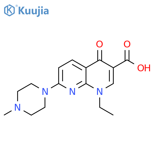 1,8-Naphthyridine-3-carboxylic acid,1-ethyl-1,4-dihydro-7-(4-methyl-1-piperazinyl)-4-oxo- structure