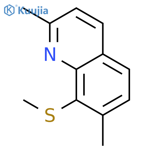 Quinoline, 2,7-dimethyl-8-(methylthio)- structure