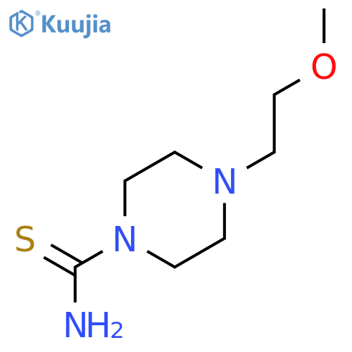 4-(2-methoxyethyl)-1-Piperazinecarbothioamide structure