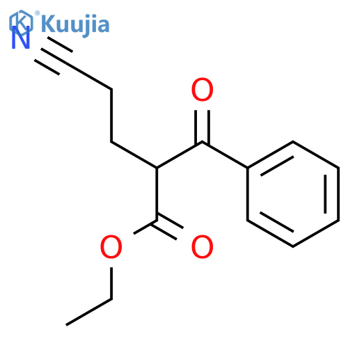 Ethyl 2-benzoyl-4-cyanobutanoate structure