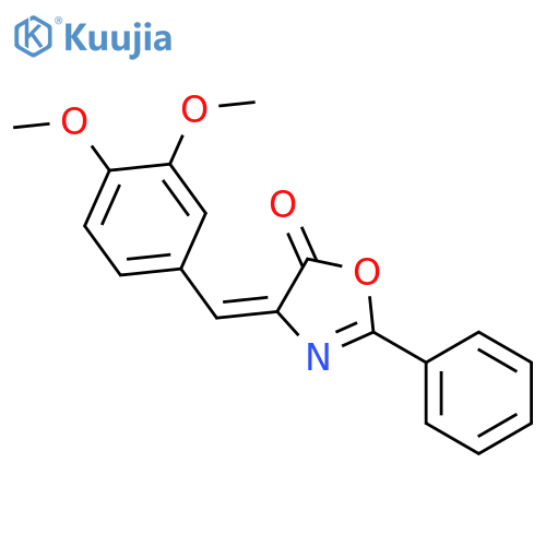 (4Z)-4-(3,4-dimethoxybenzylidene)-2-phenyl-1,3-oxazol-5(4H)-one structure