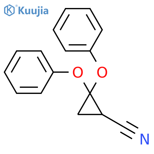 Cyclopropanecarbonitrile, 2,2-diphenoxy- structure