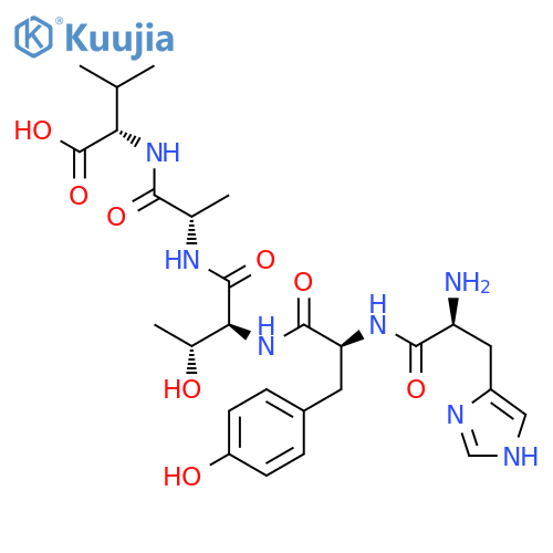 L-VALINE, L-HISTIDYL-L-TYROSYL-L-THREONYL-L-ALANYL- structure