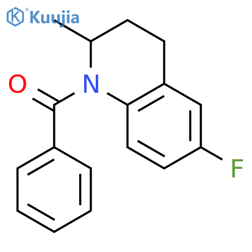 QUINOLINE, 1-BENZOYL-6-FLUORO-1,2,3,4-TETRAHYDRO-2-METHYL- structure