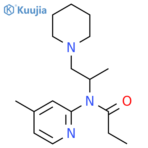 N-(1-methyl-2-piperidin-1-ylethyl)-N-(4-methylpyridin-2-yl)propanamide structure