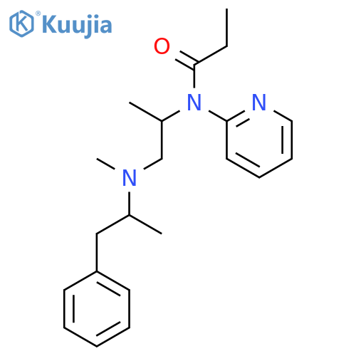 N-{1-methyl-2-[methyl(1-methyl-2-phenylethyl)amino]ethyl}-N-pyridin-2-ylpropanamide structure