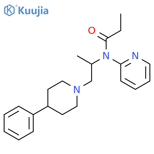 N-[1-methyl-2-(4-phenylpiperidin-1-yl)ethyl]-N-pyridin-2-ylpropanamide structure