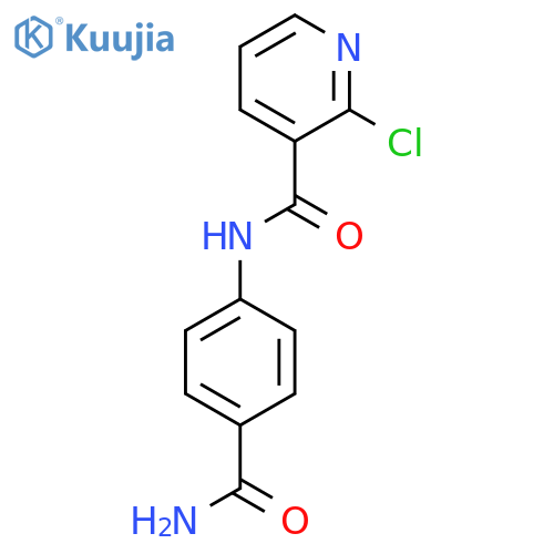 N-(4-Carbamoylphenyl)-2-chloropyridine-3-carboxamide structure
