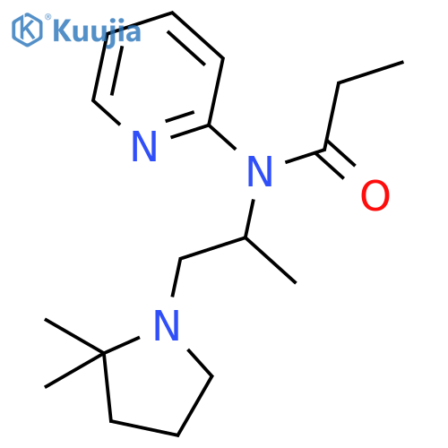 N-[2-(2,2-dimethylpyrrolidin-1-yl)-1-methylethyl]-N-pyridin-2-ylpropanamide structure