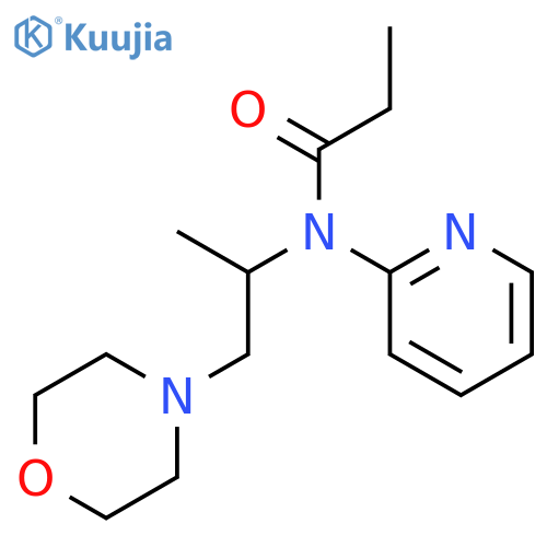 N-(1-methyl-2-morpholin-4-ylethyl)-N-pyridin-2-ylpropanamide structure