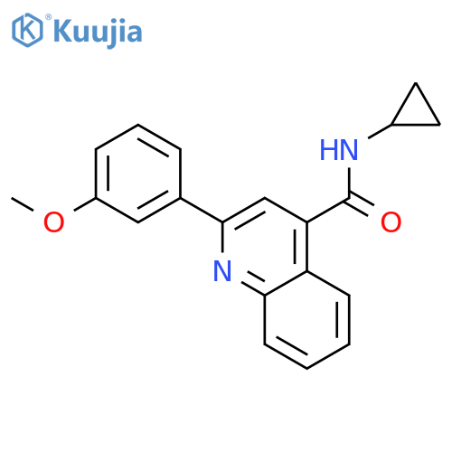 N-cyclopropyl-2-(3-methoxyphenyl)-4-quinolinecarboxamide structure