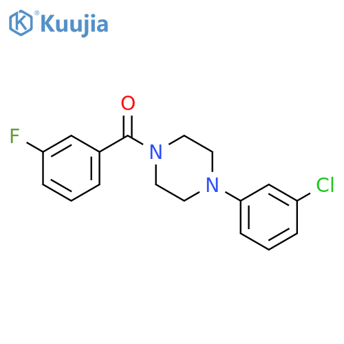 1-(3-chlorophenyl)-4-(3-fluorobenzoyl)piperazine structure