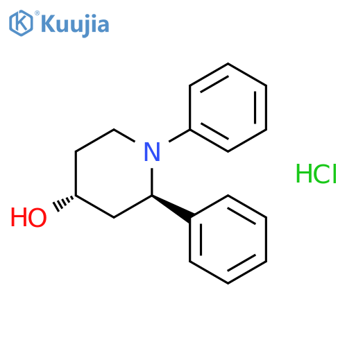 4-Piperidinol, 1,2-diphenyl-, hydrochloride, (2R,4R)-rel- structure