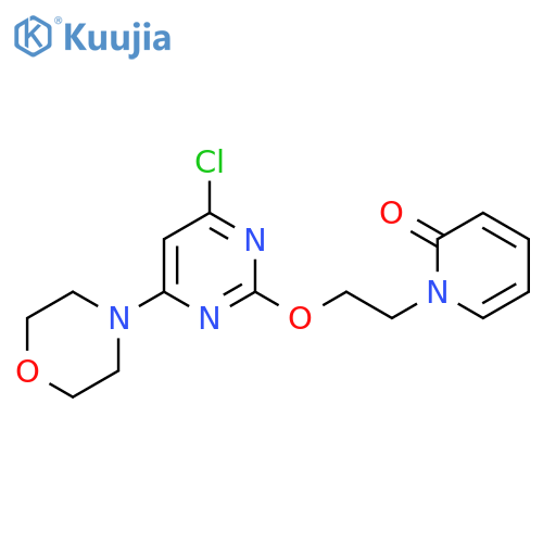 2(1H)-Pyridinone,1-[2-[[4-chloro-6-(4-morpholinyl)-2-pyrimidinyl]oxy]ethyl]- structure