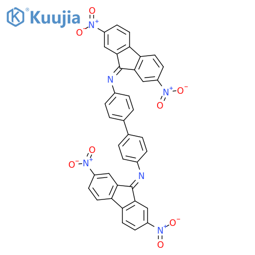 [1,1'-Biphenyl]-4,4'-diamine,N4,N4'-bis(2,7-dinitro-9H-fluoren-9-ylidene)- structure