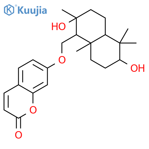 7-{[(2S,4aS,6S)-2,6-dihydroxy-2,5,5,8a-tetramethyldecahydronaphthalen-1-yl]methoxy}-2H-chromen-2-one structure